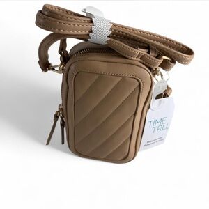 Time and Tru beige quilted wallet/crossbody bag,